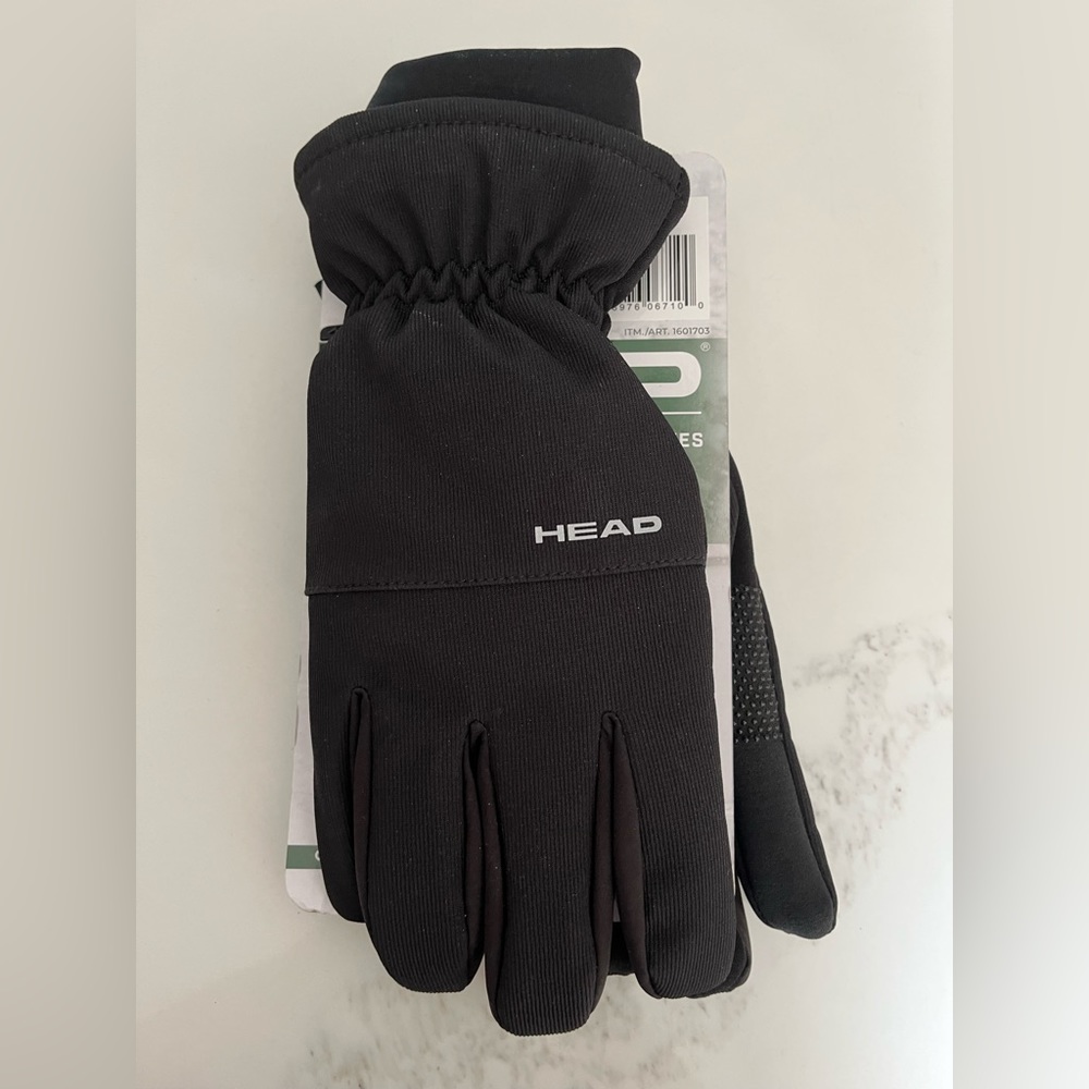 NWT men’s Head waterproof black gloves. Size medium.